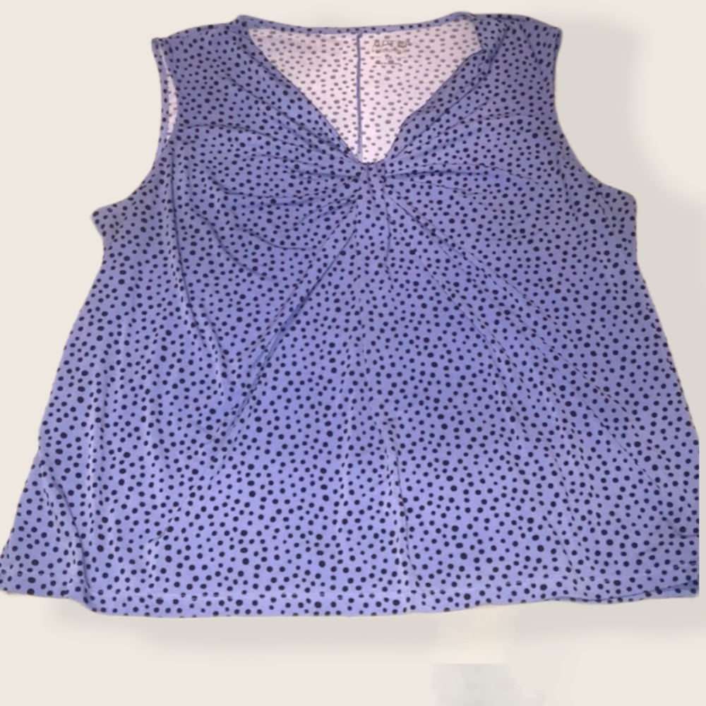 APT 9 Womans Polka Dot Shell Top 1X